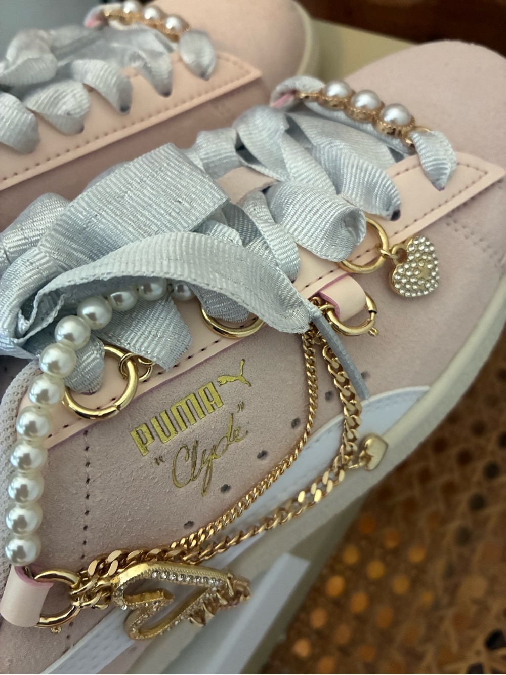 Puma Women’s Pink Pearl-Accent Fashion Sneakers 8 Archive